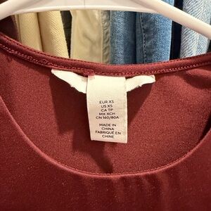 H&M Deep Red Women's Blouse